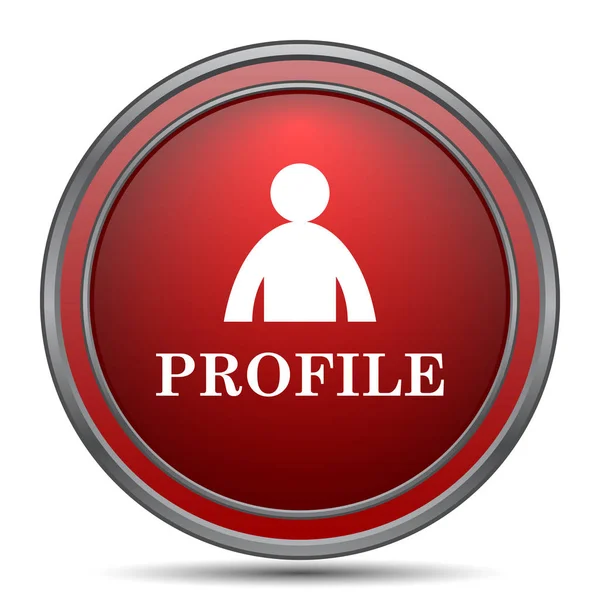 Profile Icon Internet Button White Background — Stock Photo, Image