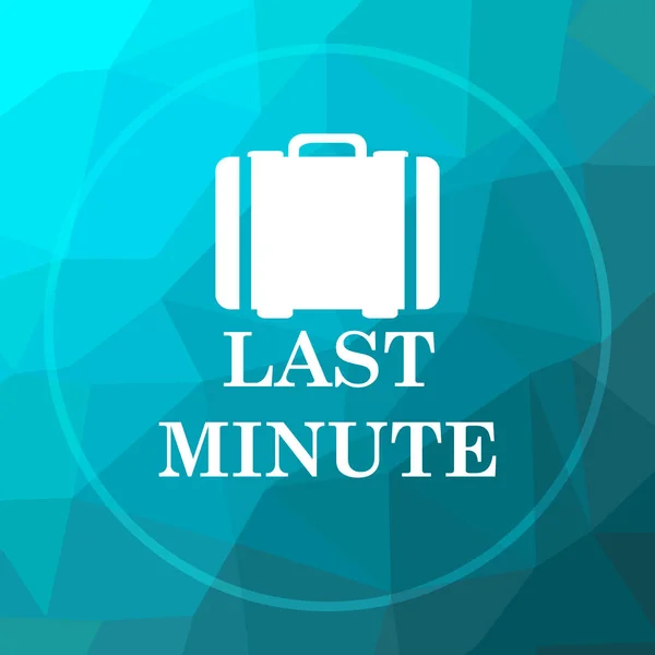 Last Minute Ikona Tlačítko Webové Stránky Last Minute Pozadí Modré — Stock fotografie
