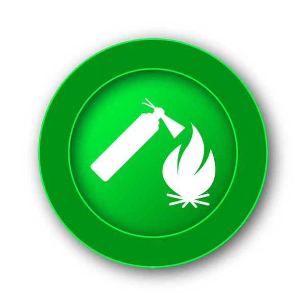 Fire Icon Internet Button White Background — Stock Photo, Image