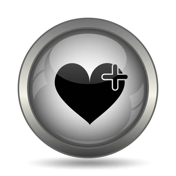 Серце з іконою хреста — стокове фото