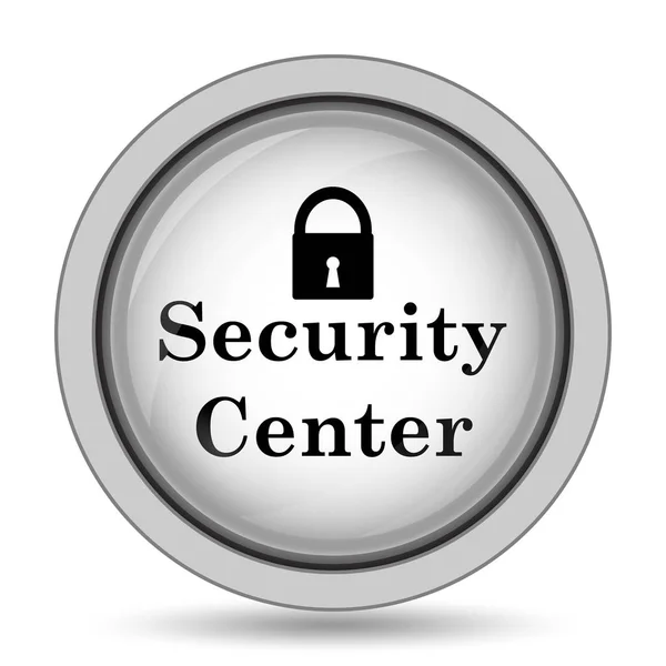 Güvenlik Merkezi Simgesi Beyaz Arka Plan Üzerinde Internet Düğmesi — Stok fotoğraf