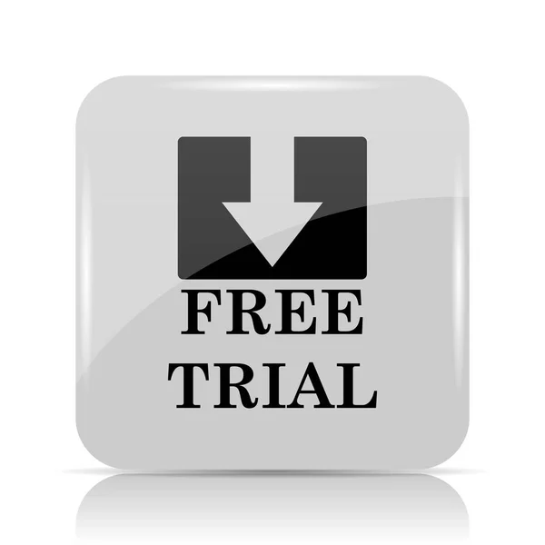 Free Trial Icon Internet Button White Background — Stock Photo, Image