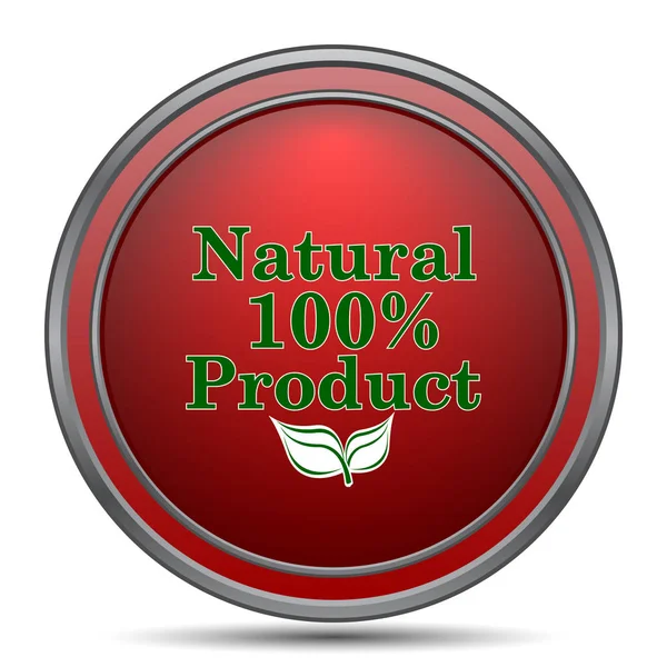 100 Icône de produit naturel pour cent — Photo