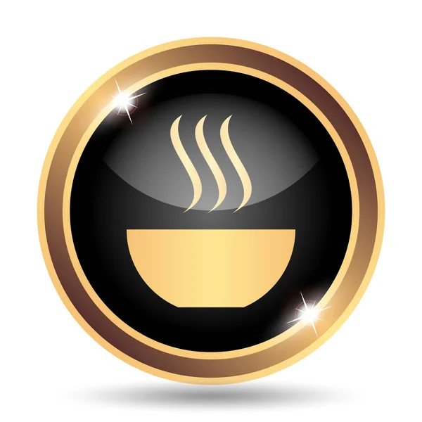 Soup icon. Internet button on white background