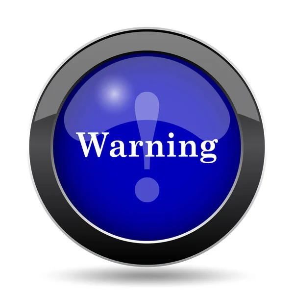 Значок Предупреждения Кнопка Интернет Белом Фоне — стоковое фото