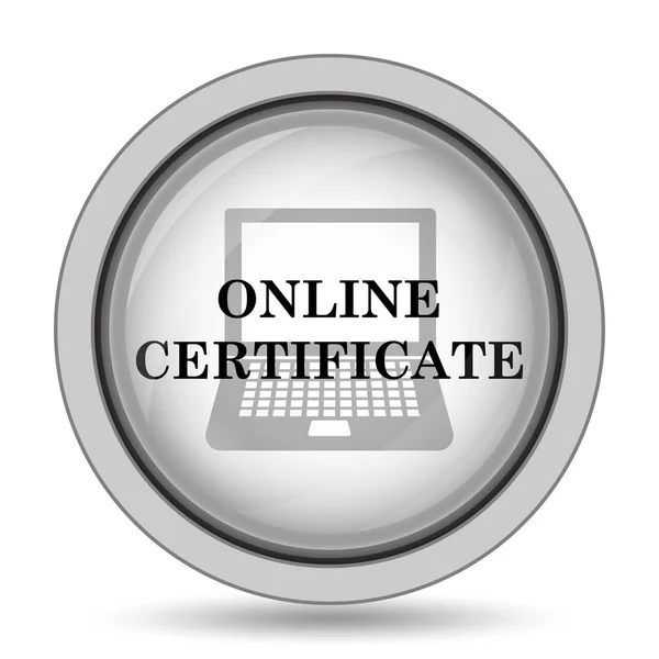 Онлайн сертифікат значок — стокове фото