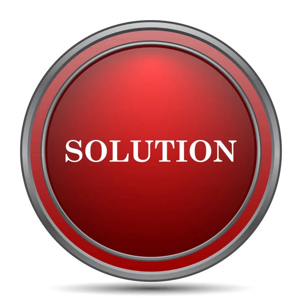 Solution Icon Internet Button White Background — Stock Photo, Image