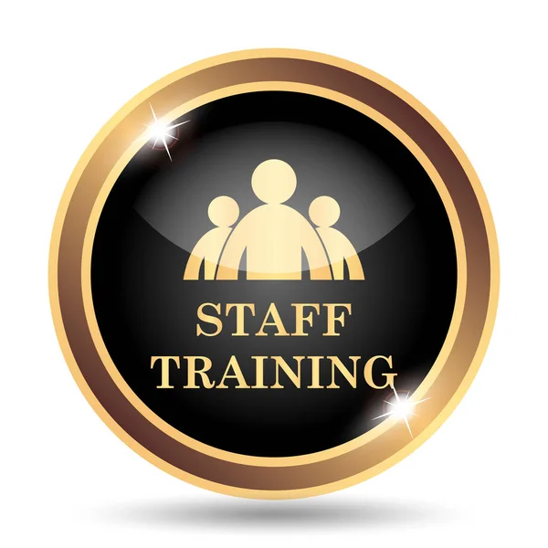 Staff training icon. Internet button on white background