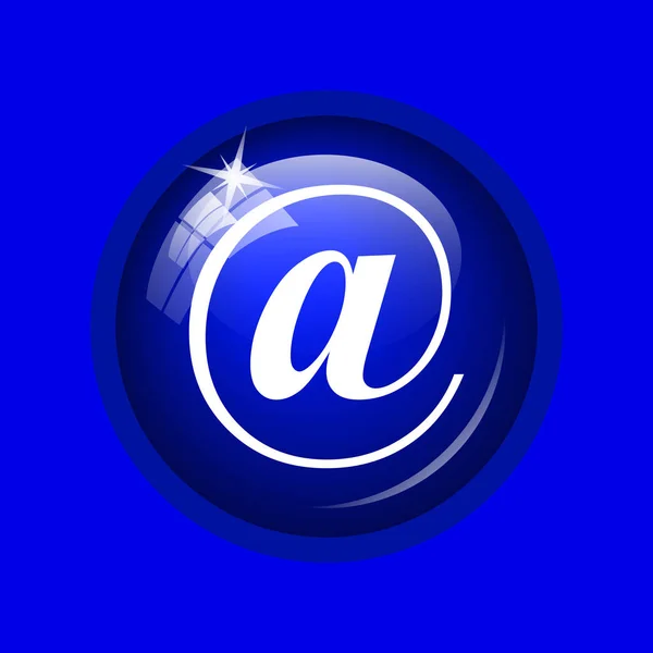アイコン 青色の背景のインター ネット ボタン — ストック写真