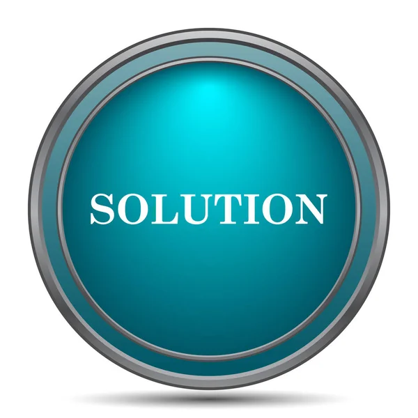 Solution Icon Internet Button White Background — Stock Photo, Image