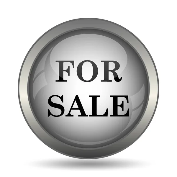 Για Πώληση Κουμπί Ιστοσελίδα Εικονίδιο Μαύρη Άσπρο Φόντο — Φωτογραφία Αρχείου
