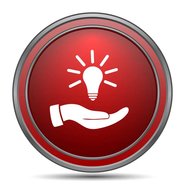 Hand holding lightbulb.Idea icon — Stock Photo, Image
