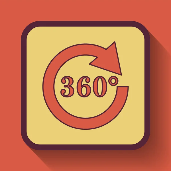 Recarregar 360 Ícone Botão Site Colorido Fundo Laranja — Fotografia de Stock