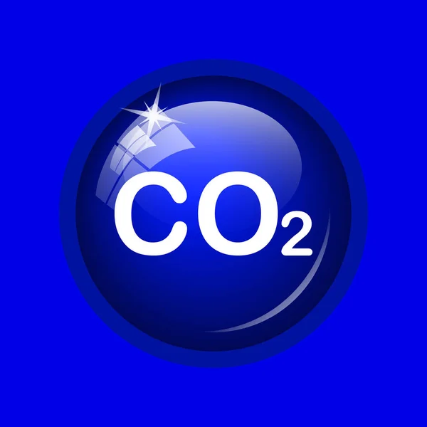 Co2 Icon Internet Button Blue Background — Stock Photo, Image