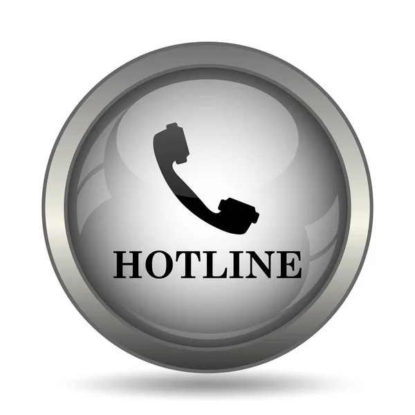 Icona Hotline Pulsante Del Sito Web Nero Sfondo Bianco — Foto Stock