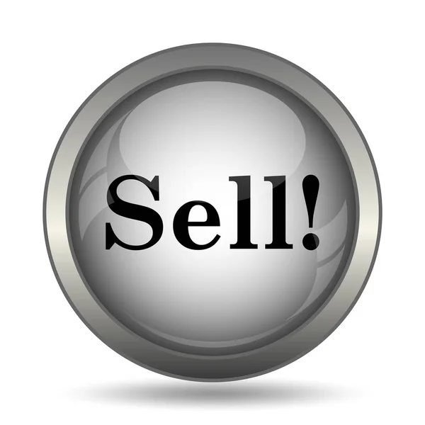 Sell Icon Black Website Button White Background — Stock Photo, Image