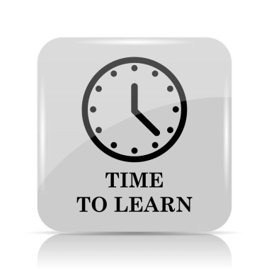 Simge öğrenme zamanı. Beyaz arka plan üzerinde Internet düğmesi