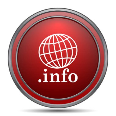 .bilgi simgesi. Beyaz arka plan üzerinde Internet düğmesi