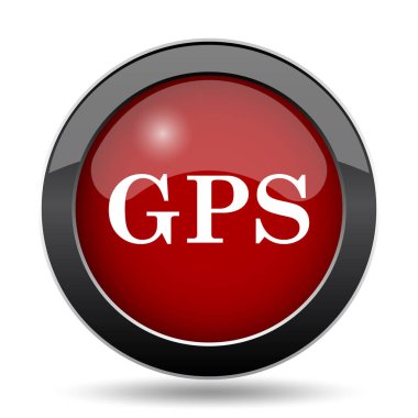 GPS simge. Beyaz arka plan üzerinde Internet düğmesi