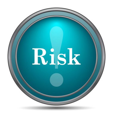 Risk simgesi. Beyaz arka plan üzerinde Internet düğmesi