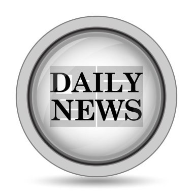 Günlük haber simgesi. Beyaz arka plan üzerinde Internet düğmesi