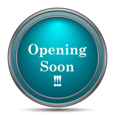 Yakında simge açılıyor. Beyaz arka plan üzerinde Internet düğmesi