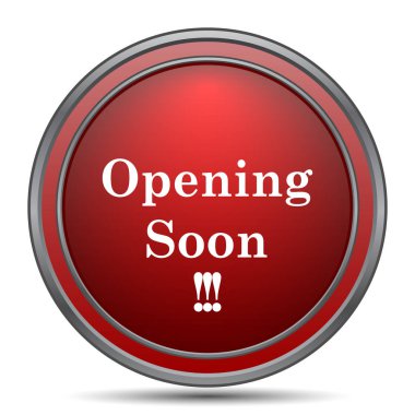 Yakında simge açılıyor. Beyaz arka plan üzerinde Internet düğmesi