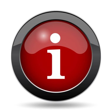 bilgi simgesi. Beyaz arka plan üzerinde Internet düğmesi