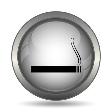 Sigara siyah kutsal kişilerin resmi web sitesi düğme beyaz arka plan üzerinde