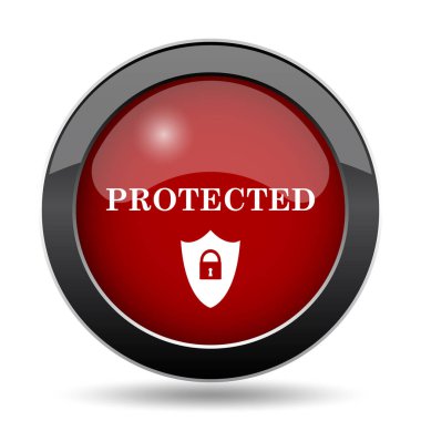 Korumalı simgesi. Beyaz arka plan üzerinde Internet düğmesi