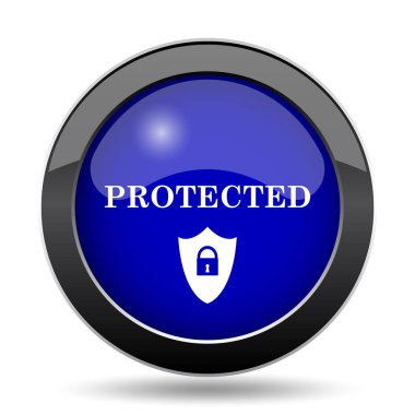 Korumalı simgesi. Beyaz arka plan üzerinde Internet düğmesi