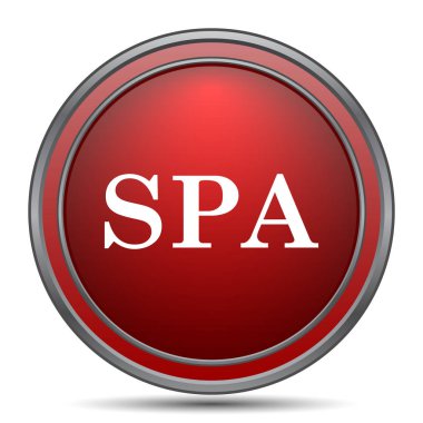 Spa simgesi. Beyaz arka plan üzerinde Internet düğmesi