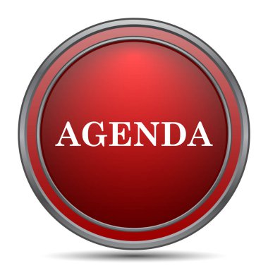 Gündem simgesi. Beyaz arka plan üzerinde Internet düğmesi