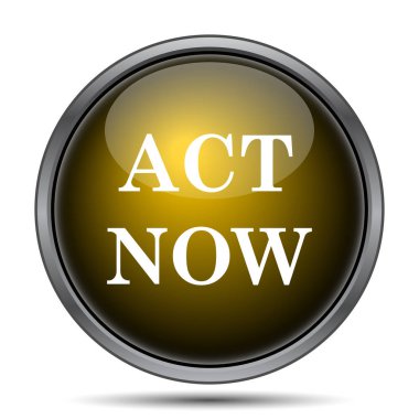 Şimdi simgesi hareket. Beyaz arka plan üzerinde Internet düğmesi