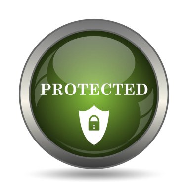 Korumalı simgesi. Beyaz arka plan üzerinde Internet düğmesi.