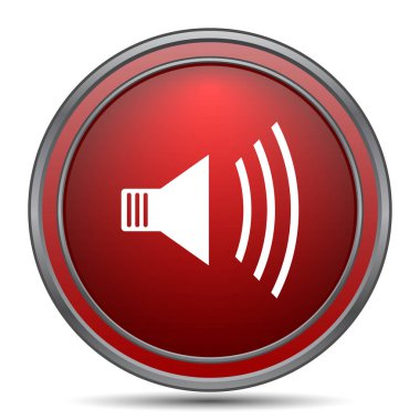 Hoparlör simgesi. Beyaz arka plan üzerinde Internet düğmesi