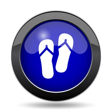 Terlik simgesi. Beyaz arka plan üzerinde Internet düğmesi