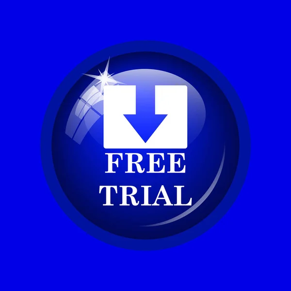 Free Trial Icon Internet Button Blue Background — Stock Photo, Image