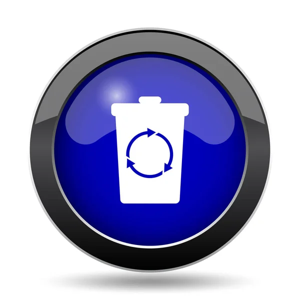 Recycle Bin Icon Internet Button White Background — Stock Photo, Image