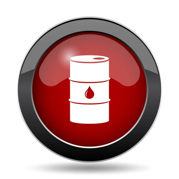 Значок Барель Нафти Інтернет Кнопки Білому Тлі — стокове фото