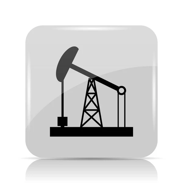 Oil Pump Icon Internet Button White Background — Stock Photo, Image