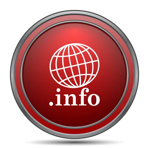 Icona Info Pulsante Internet Sfondo Bianco — Foto Stock