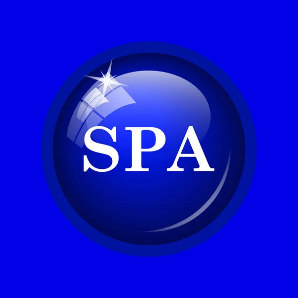 Spa Pictogram Internet Knop Blauwe Achtergrond — Stockfoto