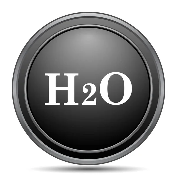 Ícone H2O Botão Site Preto Fundo Branco — Fotografia de Stock