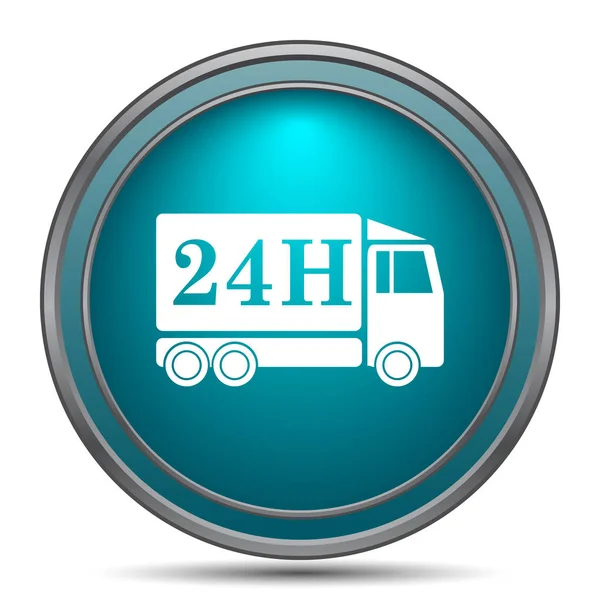 Ícone de caminhão de entrega 24H — Fotografia de Stock