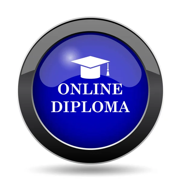 Ikona online dyplom — Zdjęcie stockowe
