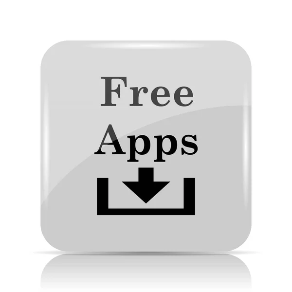 無料アプリのアイコン 白い背景の上のインター ネット ボタン — ストック写真
