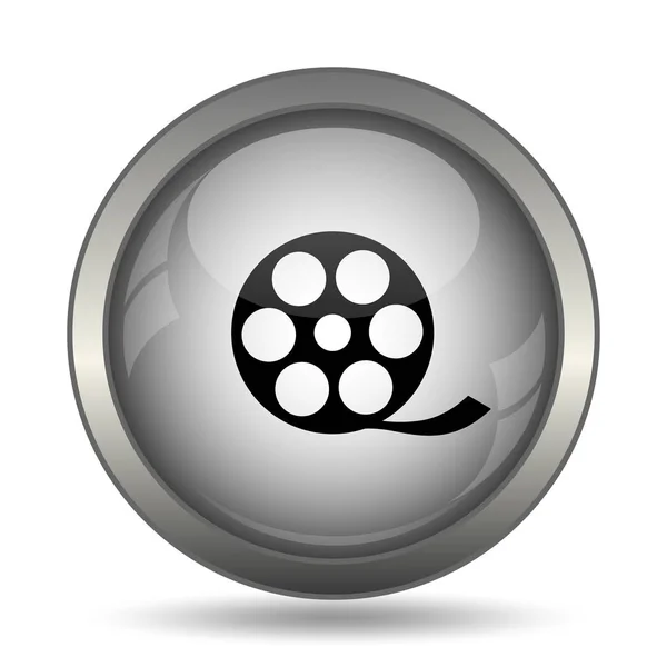 Иконка Видео Черная Кнопка Веб Сайта Белом Фоне — стоковое фото