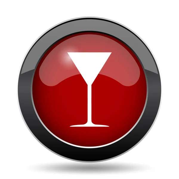 Martini Glass Icon Internet Button White Background — Stock Photo, Image