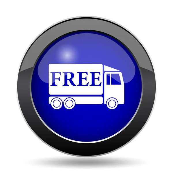 Free Delivery Truck Icon Internet Button White Background — Stock Photo, Image